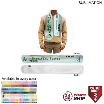 24 Hr Express Ship - Ultra Soft and Smooth Microfleece Scarf, 6x50, Sublimated Edge to Edge 1 side