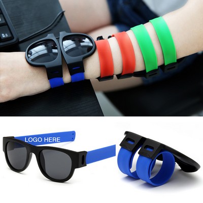 Foldable Sunglasses Slap Bracelet