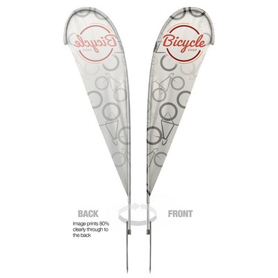 Teardrop Flag Single 12 FT Pole/spike base