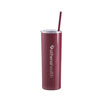 20 Oz. Maars Glitter Rosewood Skinny Steel Tumbler