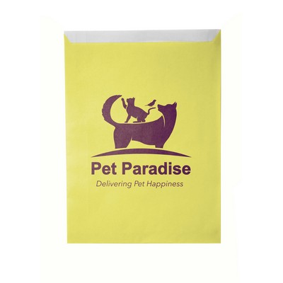 One-color Colored Paper Bag Yellow (8.5"W x 11"H)
