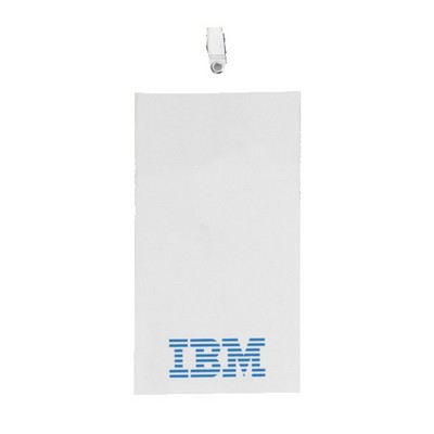 4" x 8" Printed Oversized Vertical Vinyl Pouch with Bulldog Clip