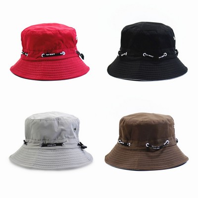 Bucket Hat With Adjustable Drawstring Design