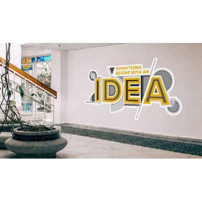 24" x 24" 3mil Vinyl Wall Decals (Full Color UV Printing)