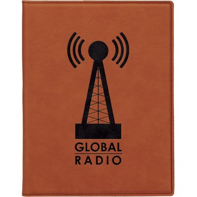 7" x 9" Rawhide Leatherette Small Portfolio with Notepad