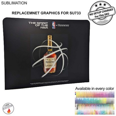 Replacement Full Color Graphics Double Sided for 8'W x 8'H EuroFit Straight Wall, NO SETUP CHARGE