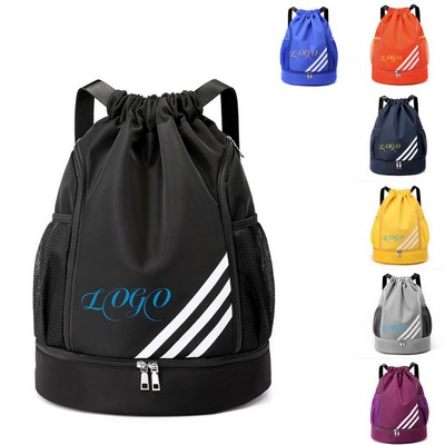 Dry And Wet Separation Drawstring Backpack
