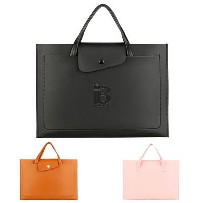 PU Leather Slim Laptop Bag for men/women