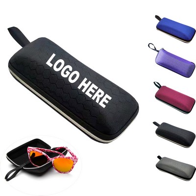 Travel Zipper Eyeglass Case With Lanyard