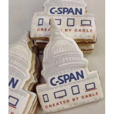 4" U.S. Capitol Shaped Logo Sugar Cookie