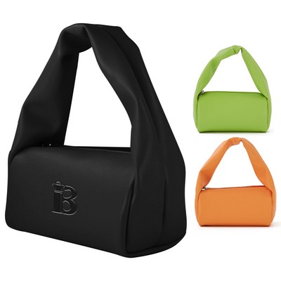 PU candy colored hand makeup bag
