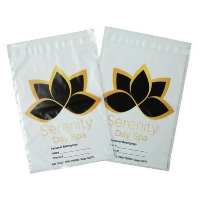 Clear Peel & Seal White Underlay 1-Sided Plastic Bag (10" x 11.5")