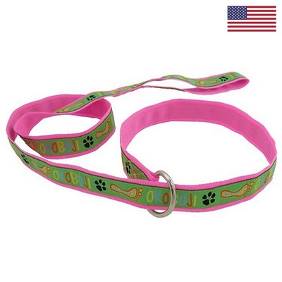 1" X 48" Woven Slip Leash w/ Nickel-plated D-Ring - "Elite" Weave