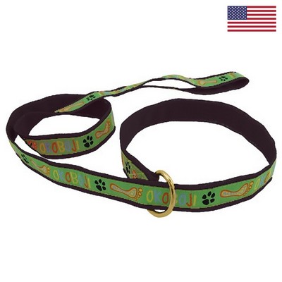 3/4" X 48" Woven Slip Leash w/ Gold-Colored D-Ring - "Elite" Weave