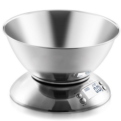 Food Kitchen Scale with Bowl, Digital Weight Scale for Food , Timer, and Temperature Sensor