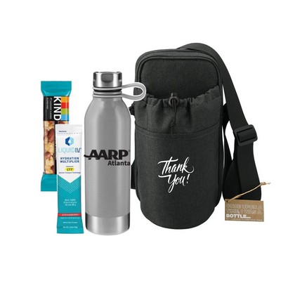 Sling Bag with Water Bottle & Snacks