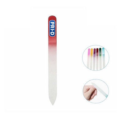 Extra-long Premium Tempered Glass Nail File in Clear Sleeve (5 1/2")