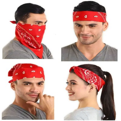 22" Full Color Sublimated Square Bandana/ Headband/ Scarf Mask