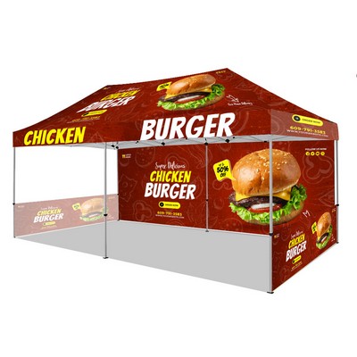 10' X 20' Custom Pop Up Tent Kit, Full & 2 Half Walls