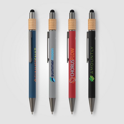 Reborn Spinner Recycled Aluminum Pen w/ Stylus - Full-Color Inkjet