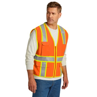 CornerStone ANSI 107 Class 2 Surveyor Zippered Two-Tone Vest