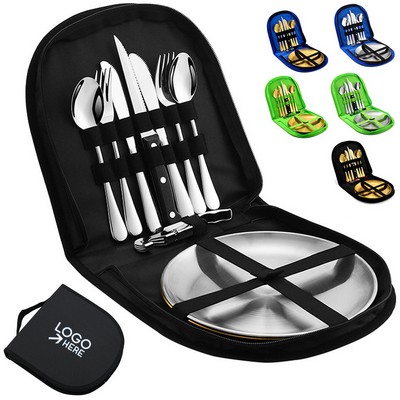 Portable Stainless Steel Cutlery 10-Piece-Set For Dining
