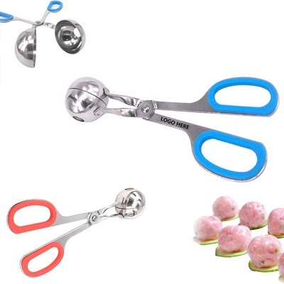 Large Sized Metal Scooper Meatball Maker w/Soft Grip