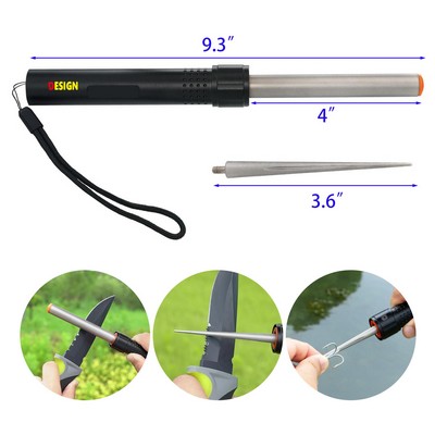 3 In 1 Blade Sharpener Grit Sharpening Rod Tool