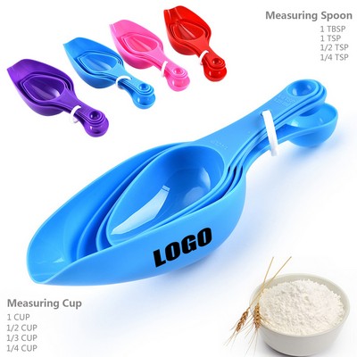 Dual Head 4" 1 Measuring Cup And Spoon Set