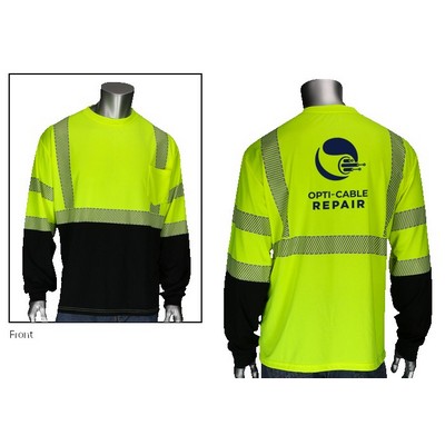 Class 3 Long Sleeve Black Bottom Front T-Shirt