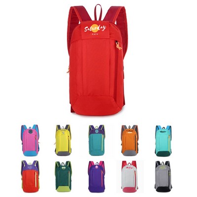 Stock Colorblock Waterproof Nylon Backpack - 15.8x8.7x4"