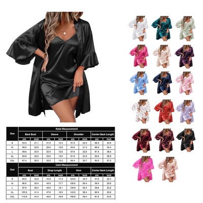 Women's Silk Satin Bathrobe