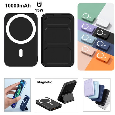 Rechargeable Magnetic Wireless Charger 10000mah 15W with Phone Holder