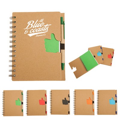 Recycle Spiral Notebook with Pen