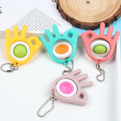 Simple Finger Silicone Sensory Fidget/Stress Toy Keychain