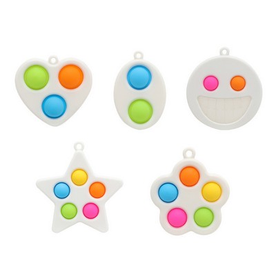 Simple Different shape Silicone Sensory Fidget/Stress Toy Keychain