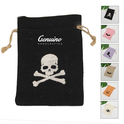 Halloween Linen Gift Drawstring Pouch