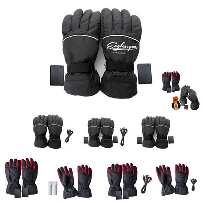 Five Finger Usb Heated Gloves with Battery Boxes