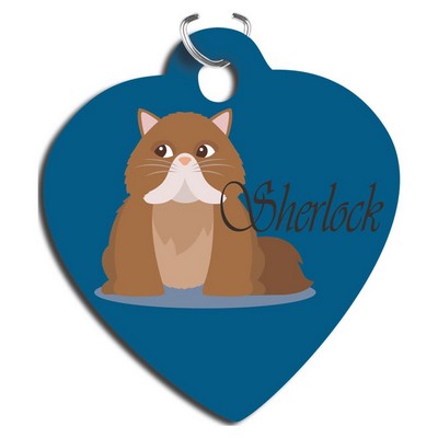 Unisub Gloss White Sublimatable Aluminum Heart Pet Tag