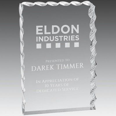 5" x 7" Silver Wave Edge Acrylic