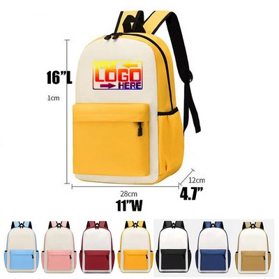 Full Color Imprint Lightweight School Backpack(16" x 11")