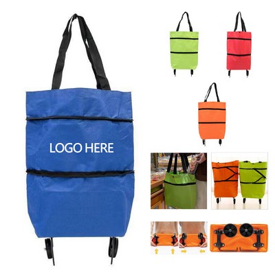 Collapsible Rolling Grocery Carrier Cart