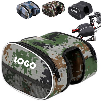 Camouflage Waterproof Road Mountain Bike Front Frame Bag