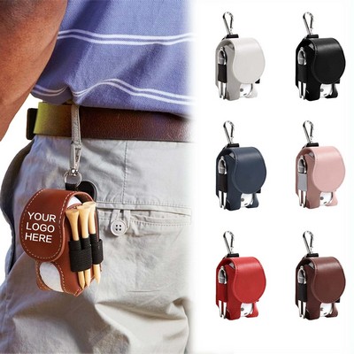 PU Leather Golf Ball Waist Pouch