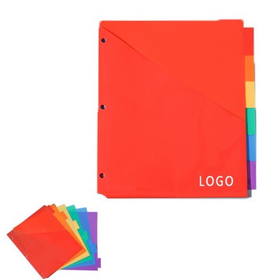 Rainbow 3 Ring Binder Dividers With Tabs And Pockets