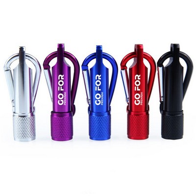2-in-1 Portable Mini Flashlight Torch Keychain