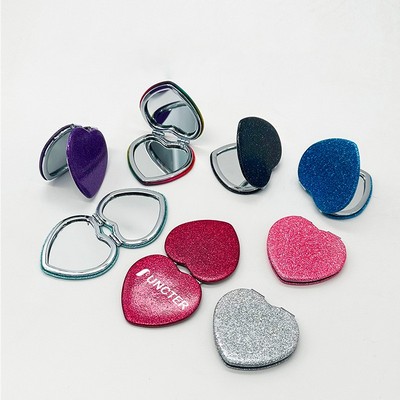 Sparkling Heart - Folding Makeup Mirror