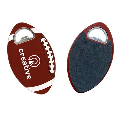 Football Coaster W/ Bottle Opener