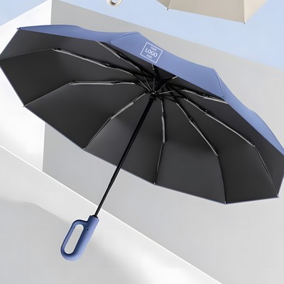 Fully Automatic Ring Buckle Portable Rain or Shine Umbrella
