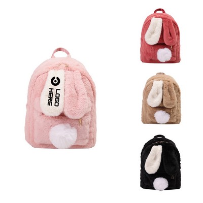 Two-Tone Bunny Ear Sherpa Backpack